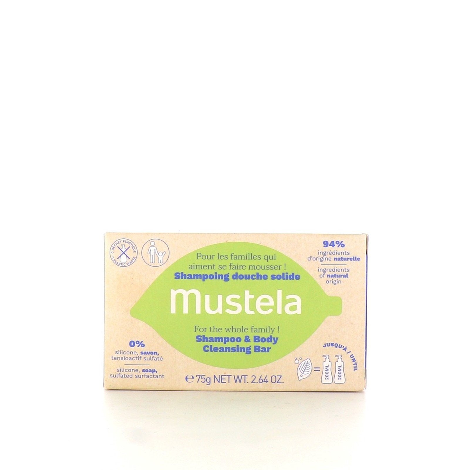 Mustela BIO Organic Shampoo & Body Cleansing Bar 75g