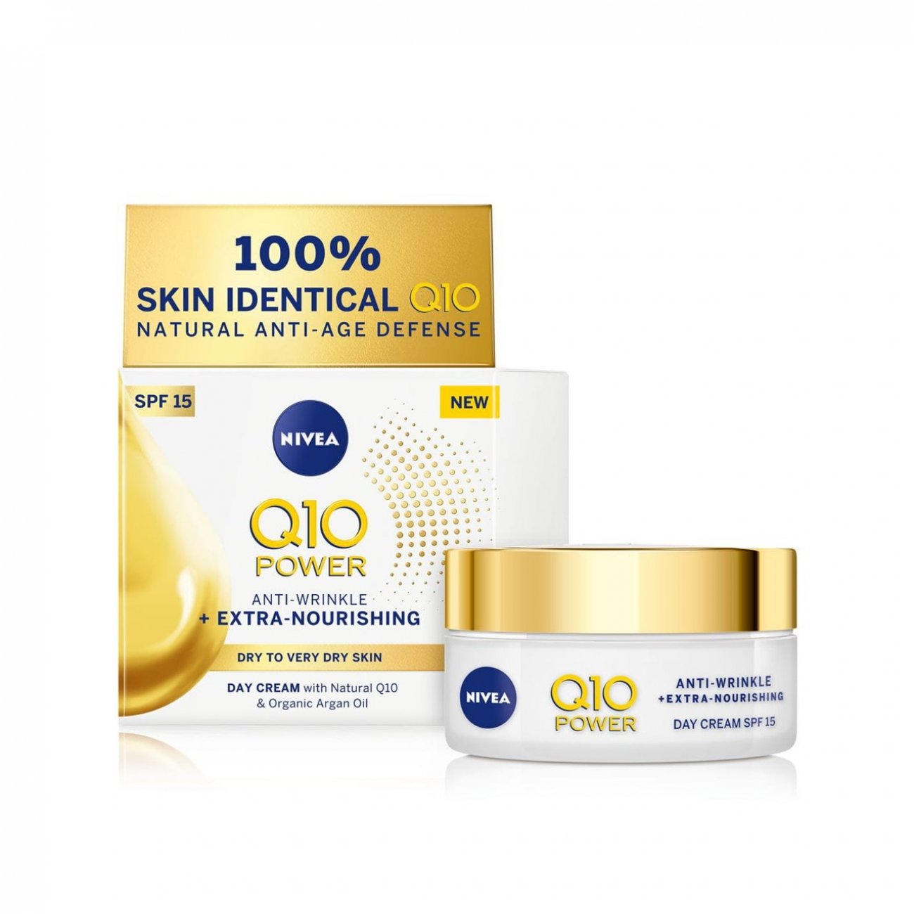 Nivea Q10 Power Anti-Wrinkle + Extra-Nourishing Day Cream SPF15 50ml