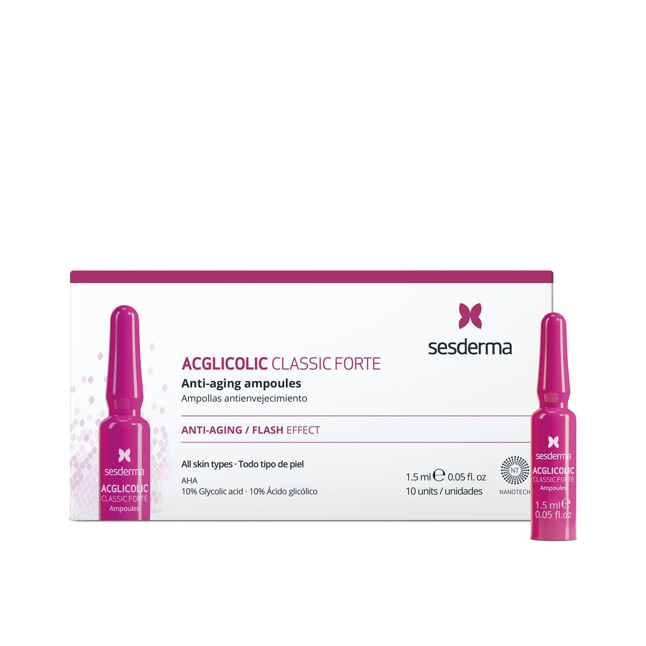 Sesderma Acglicolic Classic Forte Ampolas Antienvelhecimento 10x1,5ml