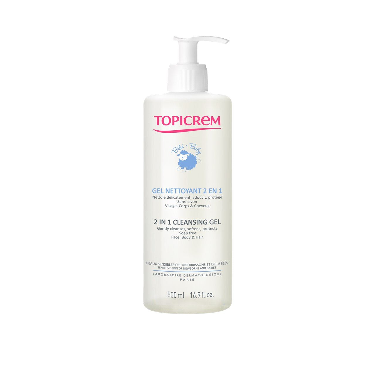 Topicrem Baby 2-in-1 Cleansing Gel 500ml