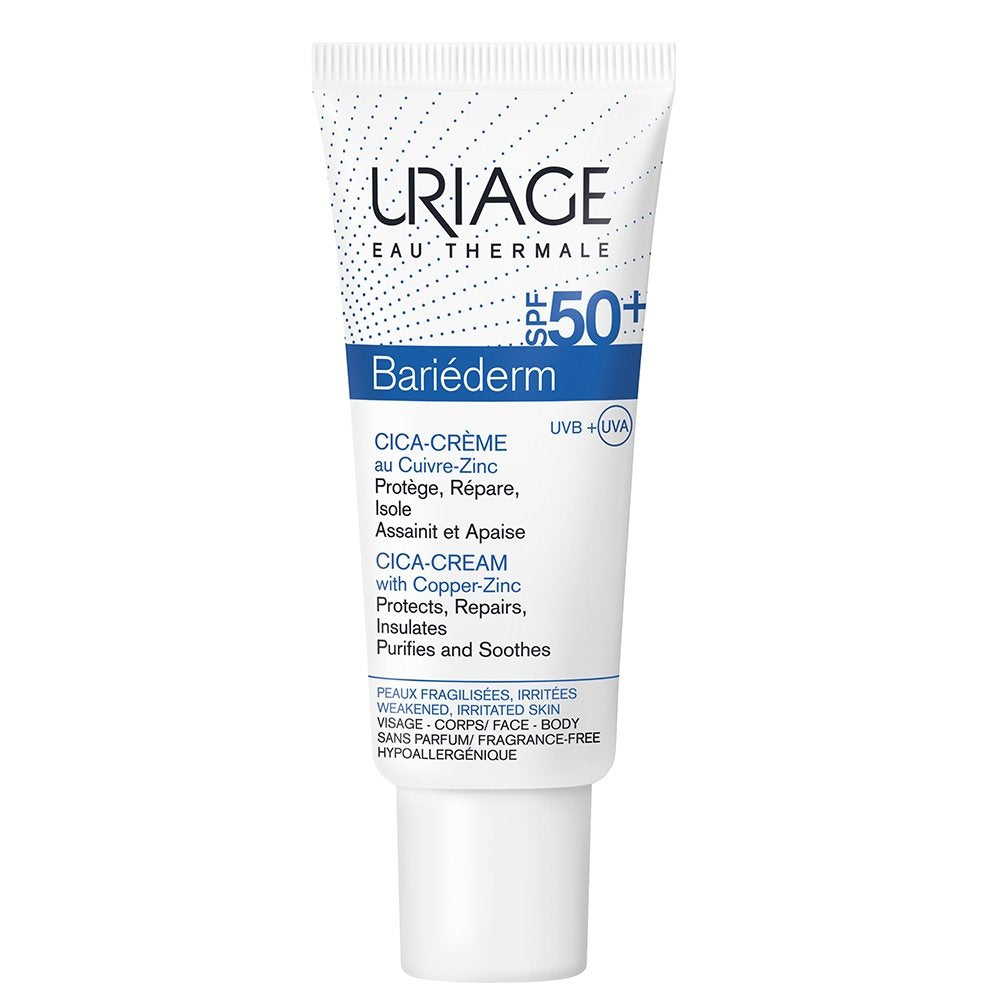 Uriage Bariéderm Repairing Cica-Cream with Cu-Zn SPF50+ 40ml