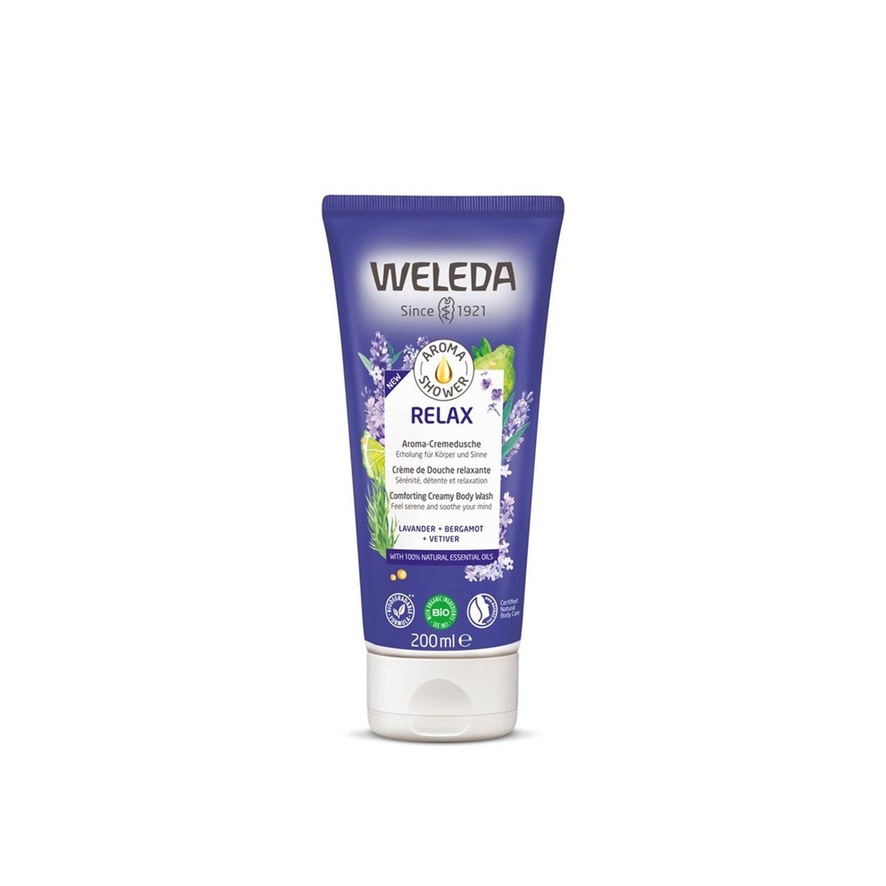 Gel de banho cremoso relaxante Weleda Relax 200ml