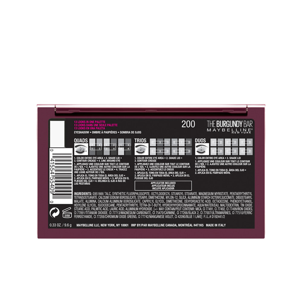 Maybelline The Burgundy Bar Eye Shadow Palette 