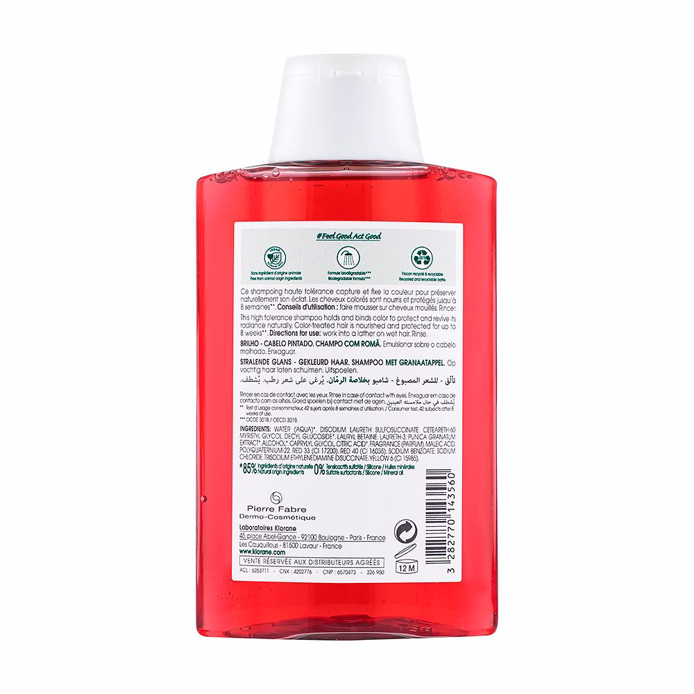 Klorane A La Granada Shine Shampoo for Colored Hair 200 ml