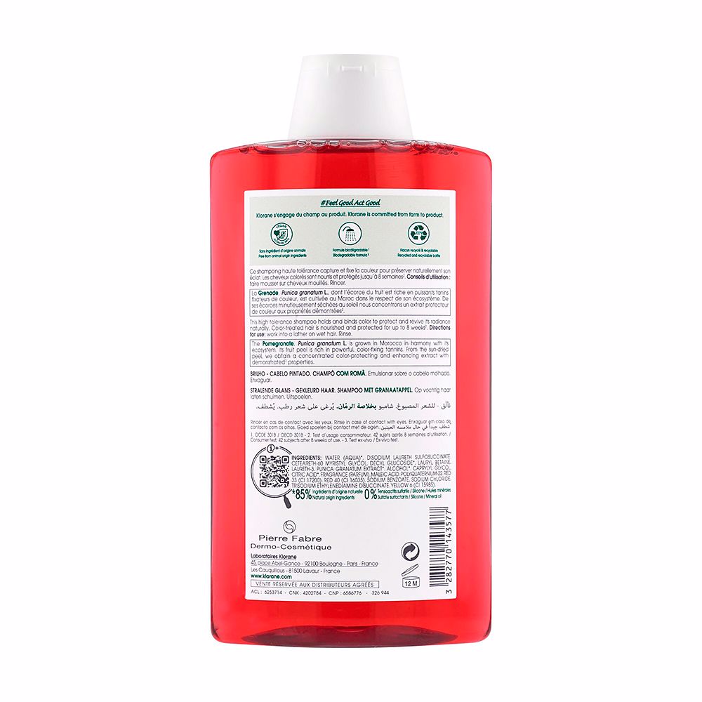 Klorane A La Granada Shine Shampoo for Colored Hair 400 ml