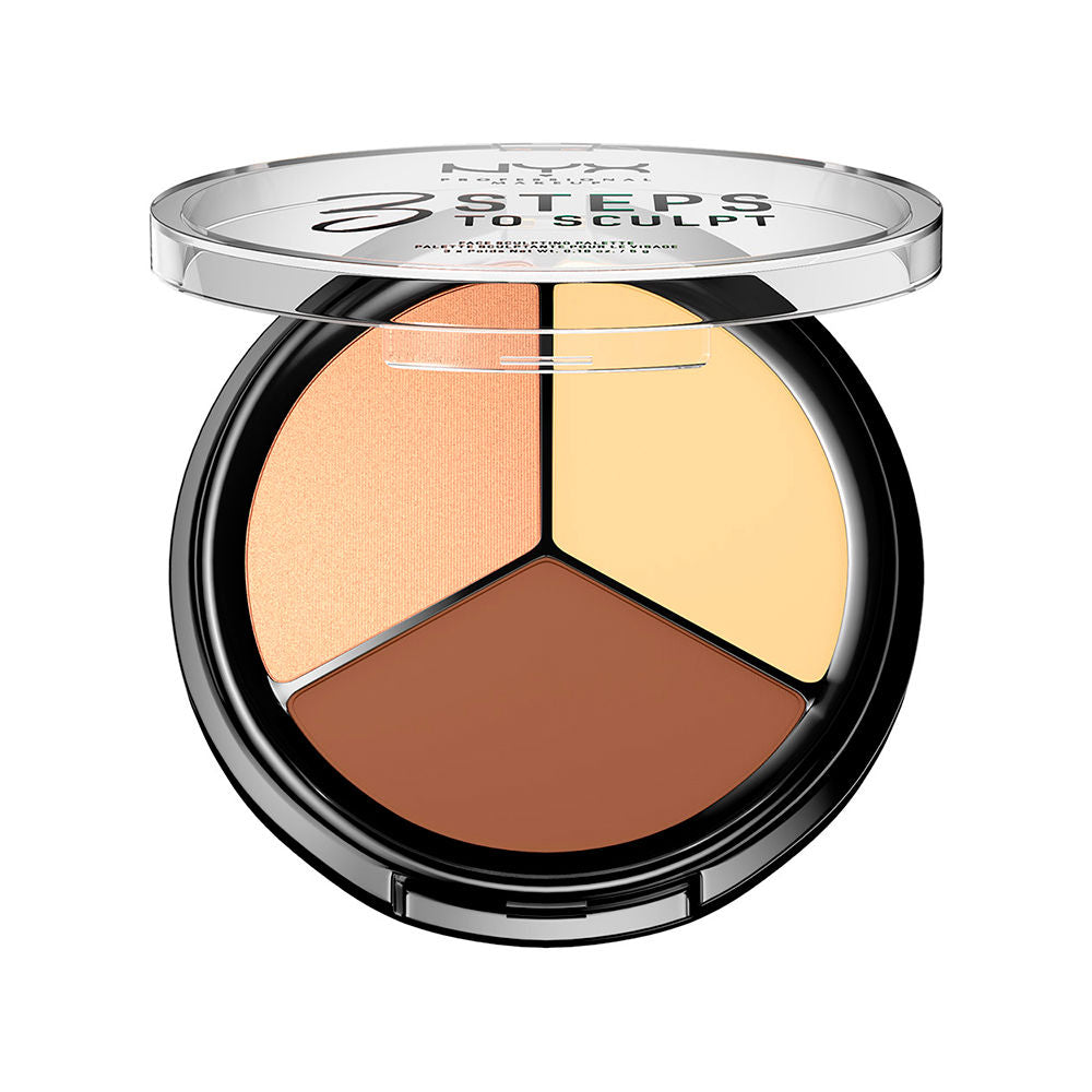 Nyx Professional Make Up 3 Steps to Sculpt Face Sculpting Palette 