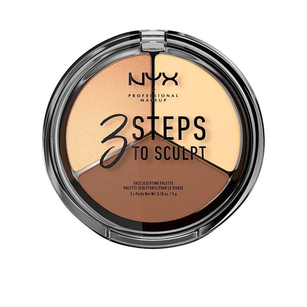 Nyx Professional Make Up 3 Steps to Sculpt Face Sculpting Palette 