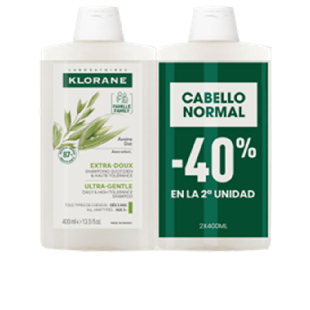 Klorane Ultra-Gentle Shampoo with Oat Milk Duo (2 x 400ml)