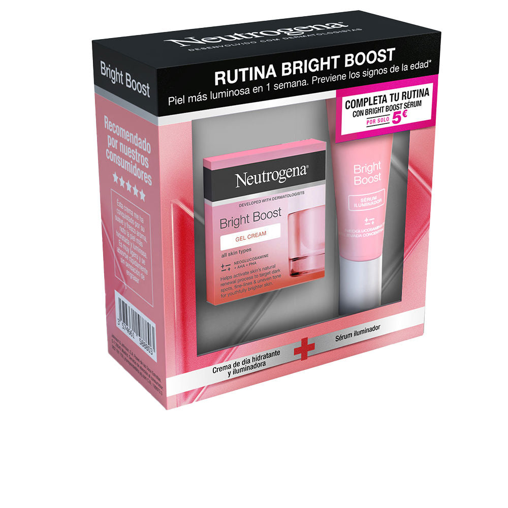 Neutrogena Bright Boost Routine Cream Gel &amp; Serum Lot 2 pcs
