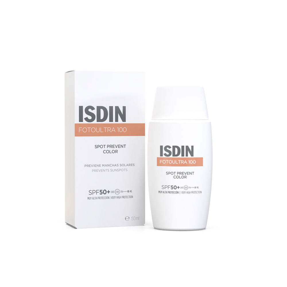 ISDIN Foto Ultra 100 Tinted Facial Sunscreen Prevents Sun Spots SPF50+ 50 ml