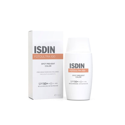 ISDIN Foto Ultra 100 Tinted Facial Sunscreen Prevents Sun Spots SPF50+ 50 ml