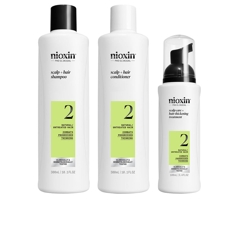 Nioxin System 2 - Kit - Treatment for Natural Hair with Advanced Weakening 3 Units