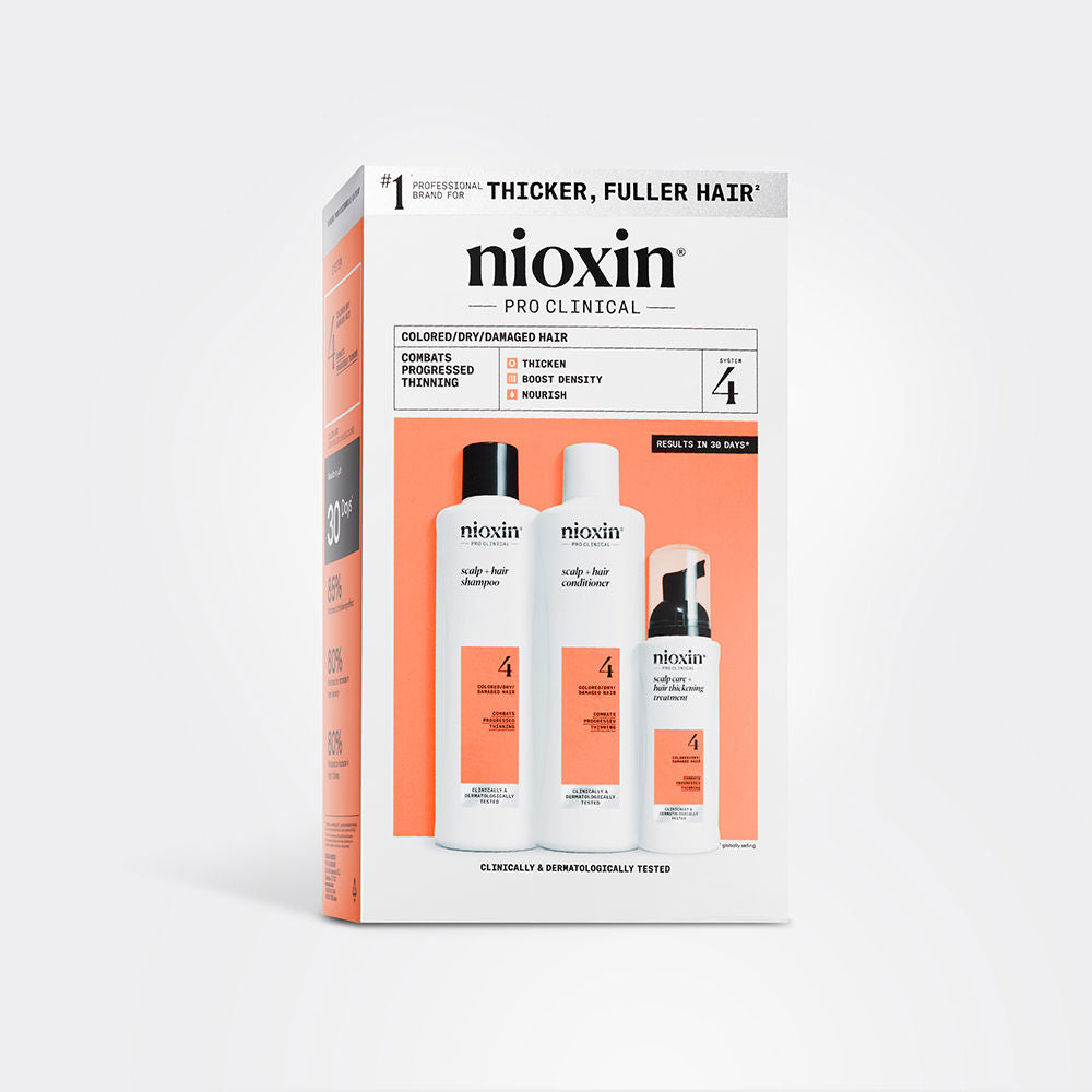 Nioxin System 4 - Kit - Treatment for Colored Hair with Advanced Thinning 3 Units