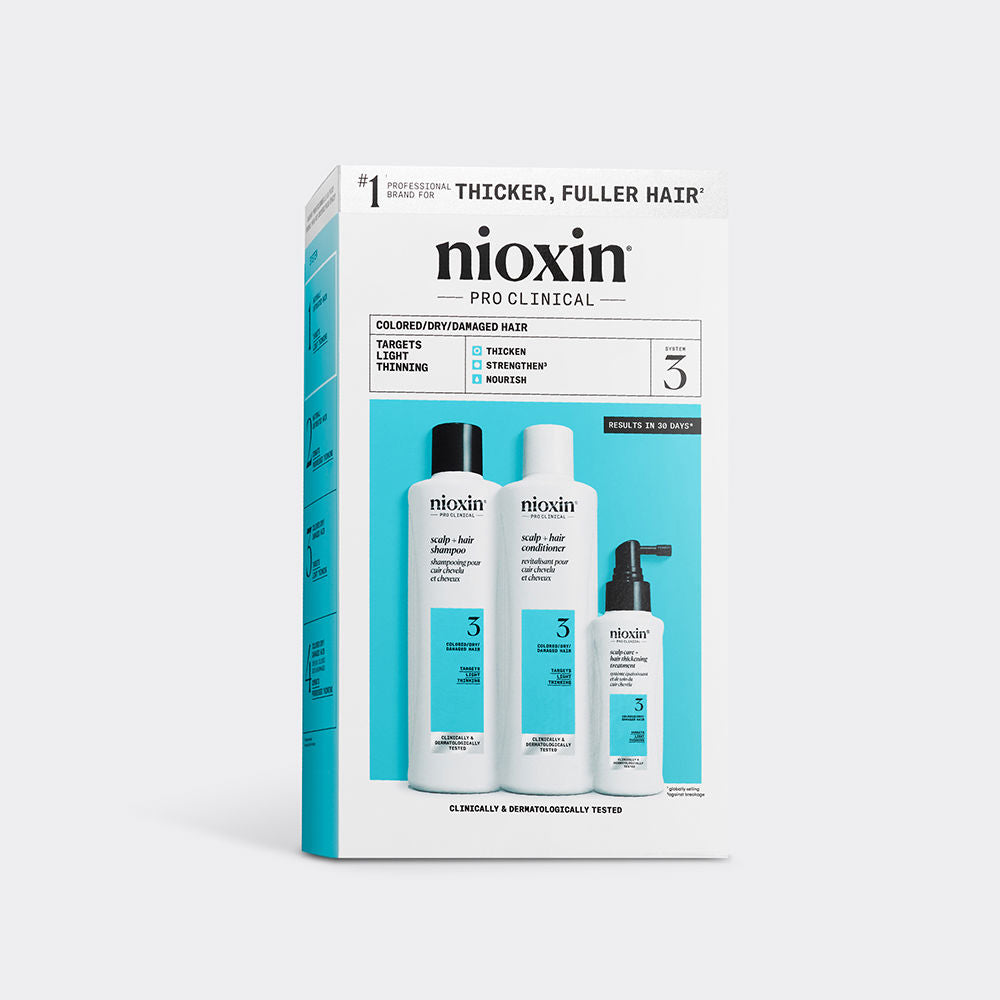 Nioxin System 3 - Kit - Treatment for Colored Hair with Mild Thinning 3 Units