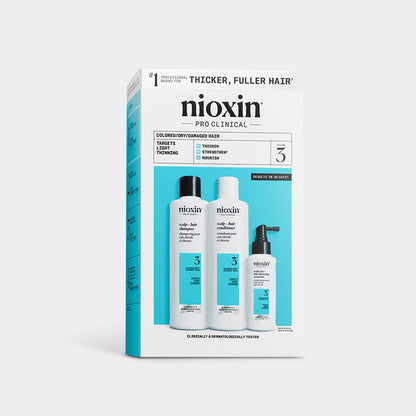 Nioxin System 3 - Kit - Treatment for Colored Hair with Mild Thinning 3 Units