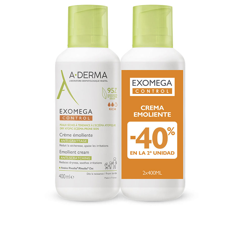A-Derma Exomega Control Emollient Cream Pack 2 X 400 ml