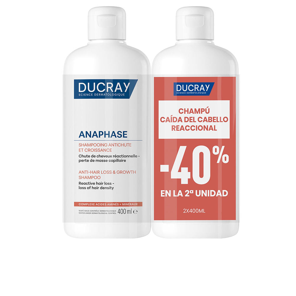Ducray Anaphase Anti-Hair Loss and Hair Growth Shampoo Pack of 2 X 400 ml