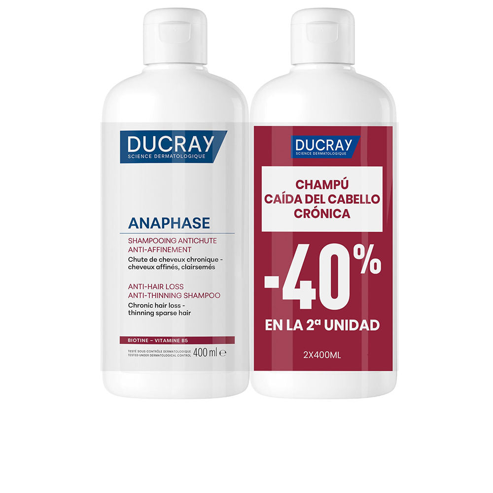 Ducray Anaphase Anti-Hair Loss and Anti-Thinning Shampoo Pack of 2 X 400 ml