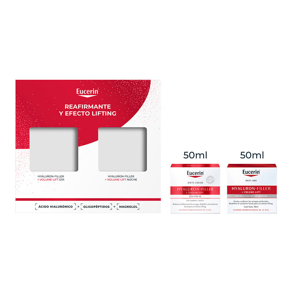 Eucerin Hyaluron Filler + Volume-Lift Day Cream for Normal to Combination Skin, 2-Piece Set