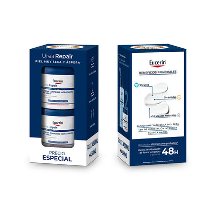 Eucerin Urearepair Moisturizing Body Cream 5% Urea Pack 2 X 450 ml