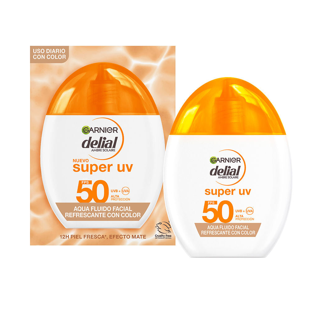 Garnier Delial Super UV Aqua Refreshing Facial Fluid with Color SPF50 40 ml