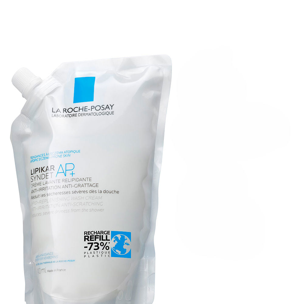 La Roche Posay Lipikar Syndet Ap+ Relipidizing and Anti-Irritation Shower Cream for Atopic Skin, 400ml Refill