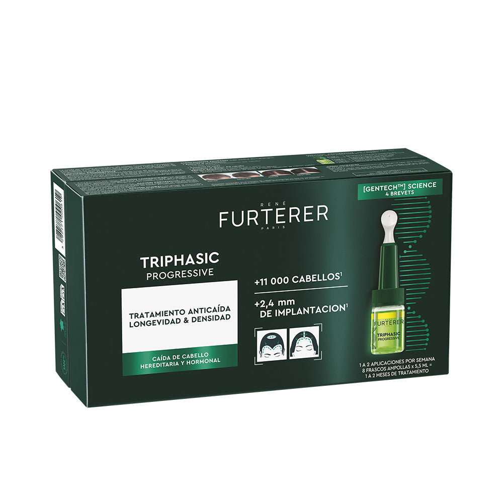 Rene Furterer Triphasic Progressive Gentech Anti-Hair Loss Progressive Hair Loss Ampoules 8 Units