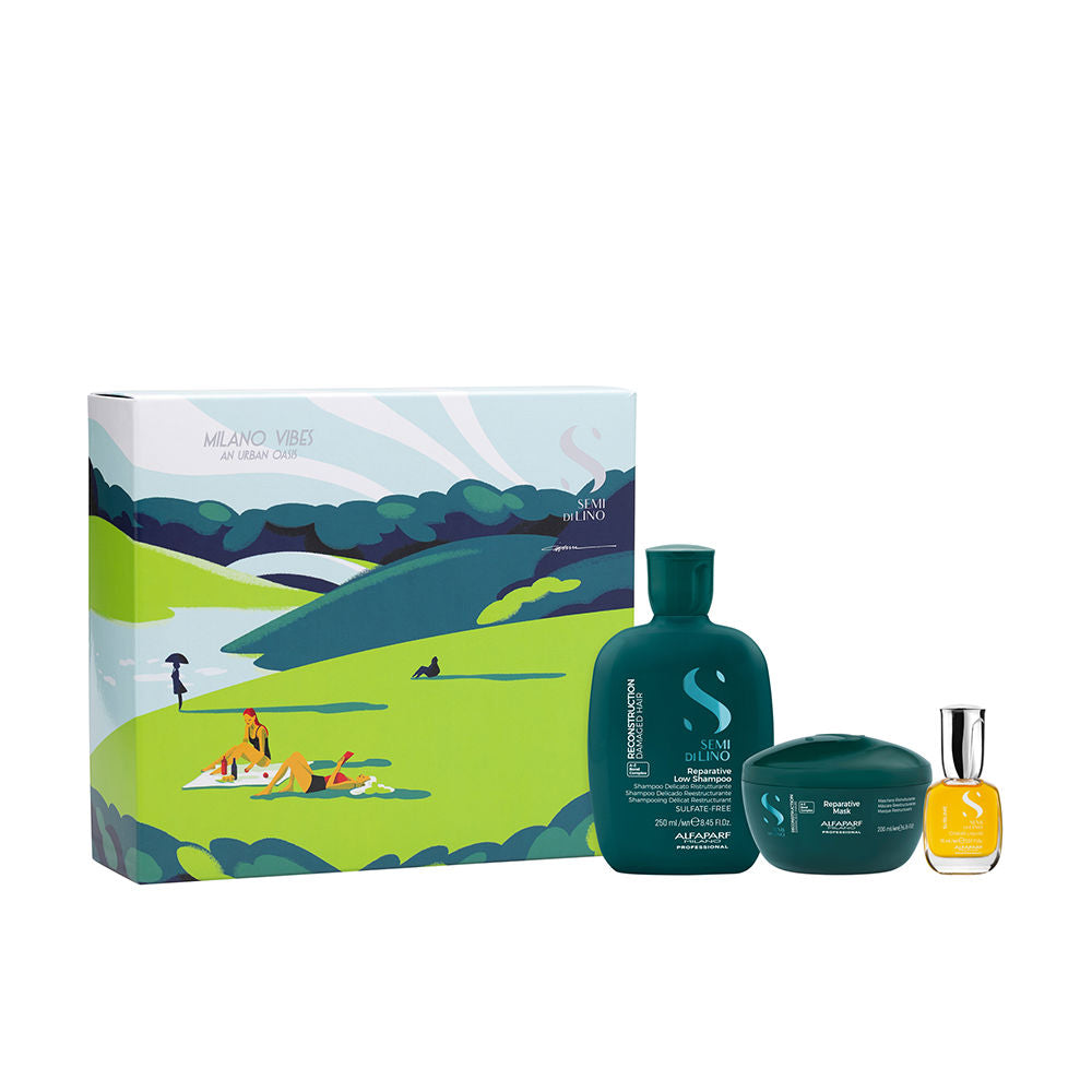 Alfaparf Milano Semi Di Lino Holiday Reconstruction 3-Piece Set
