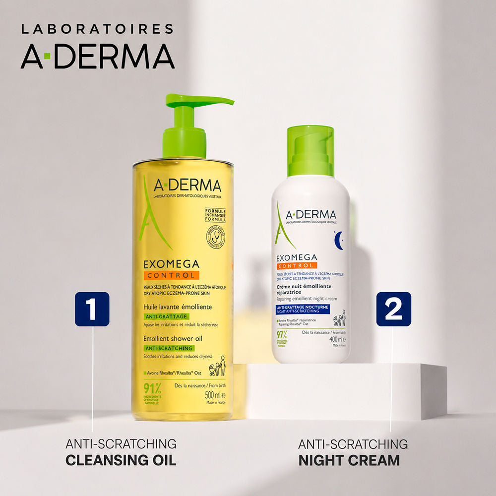 A-Derma Exomega Control Emollient Repairing Night Cream 400 ml