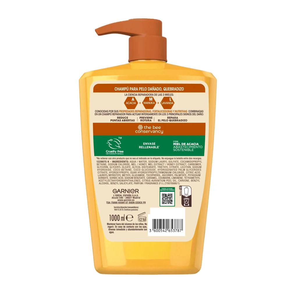 Garnier Original Remedies Honey Treasures Shampoo 1000 ml