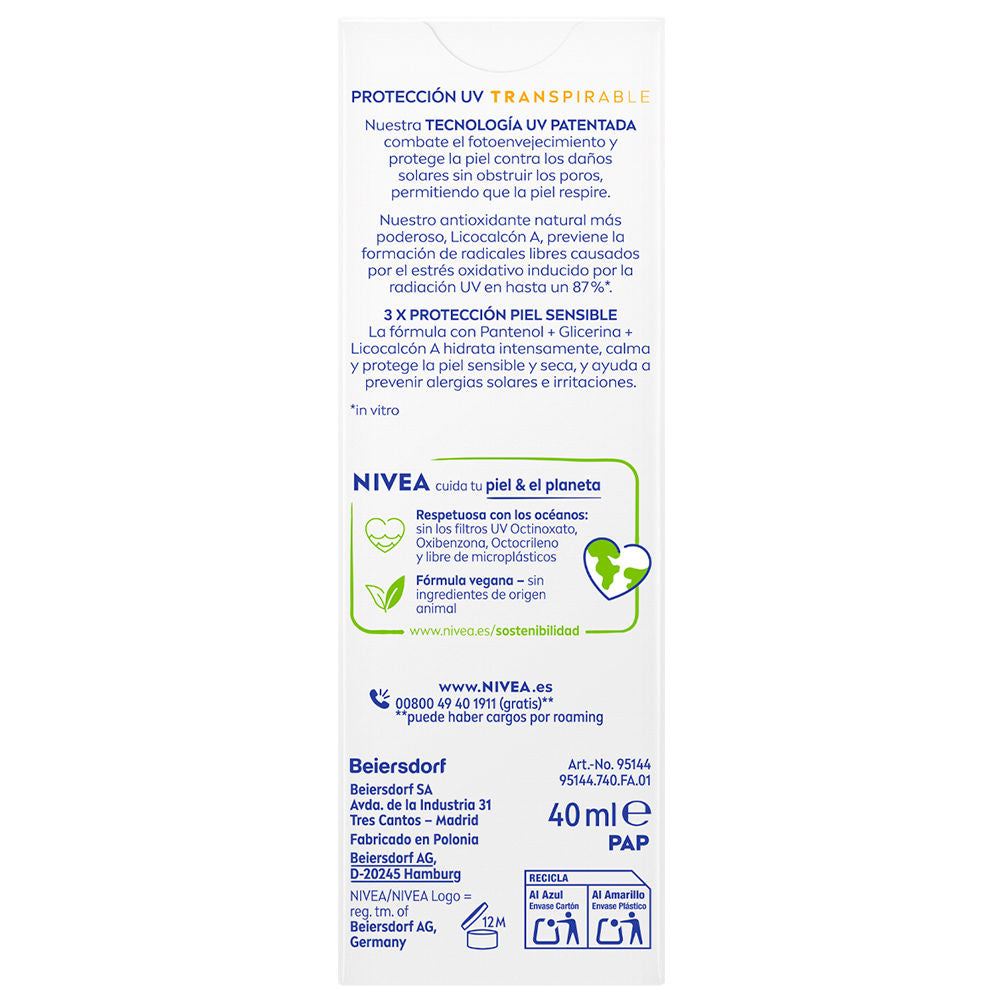 Nivea Sun Sensitive Facial Protection SPF50+ 40 ml