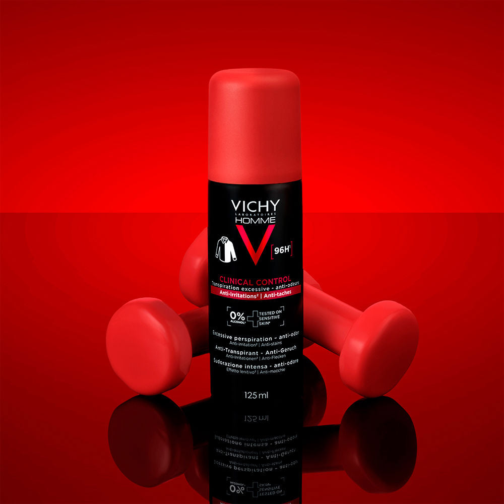 Vichy Homme Antiperspirant Spray for Men, for Sensitive Skin, Alcohol-Free 125 ml