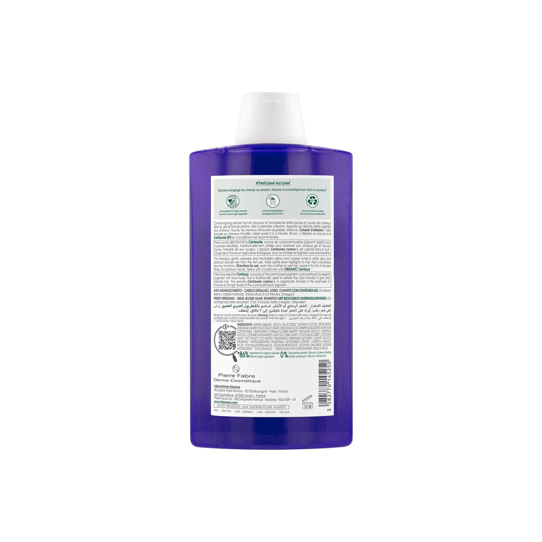 Klorane Anti-Yellowing Shampoo with Centaury 400ml (13.53fl oz)