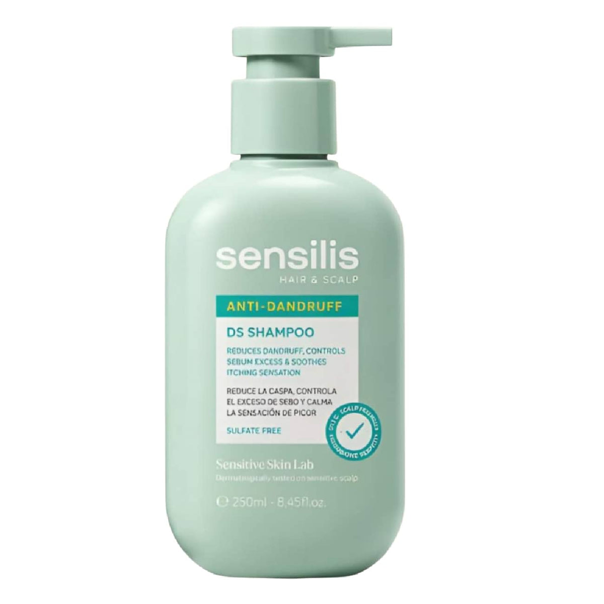 Sensilis Anti-Dandruff Ds Shampoo, Reduces Dandruff, Controls Excess Sebum and Soothes Itching 250 ml