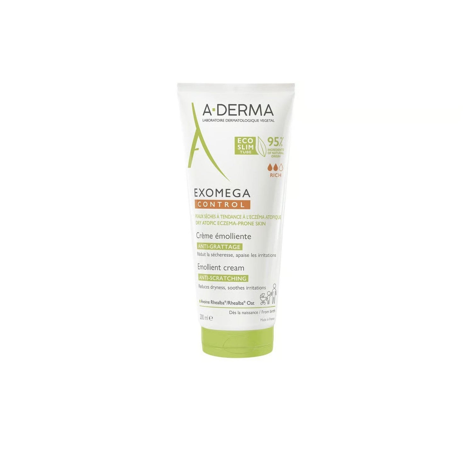 A-Derma Exomega Control Emollient Cream 200ml (6.76floz)