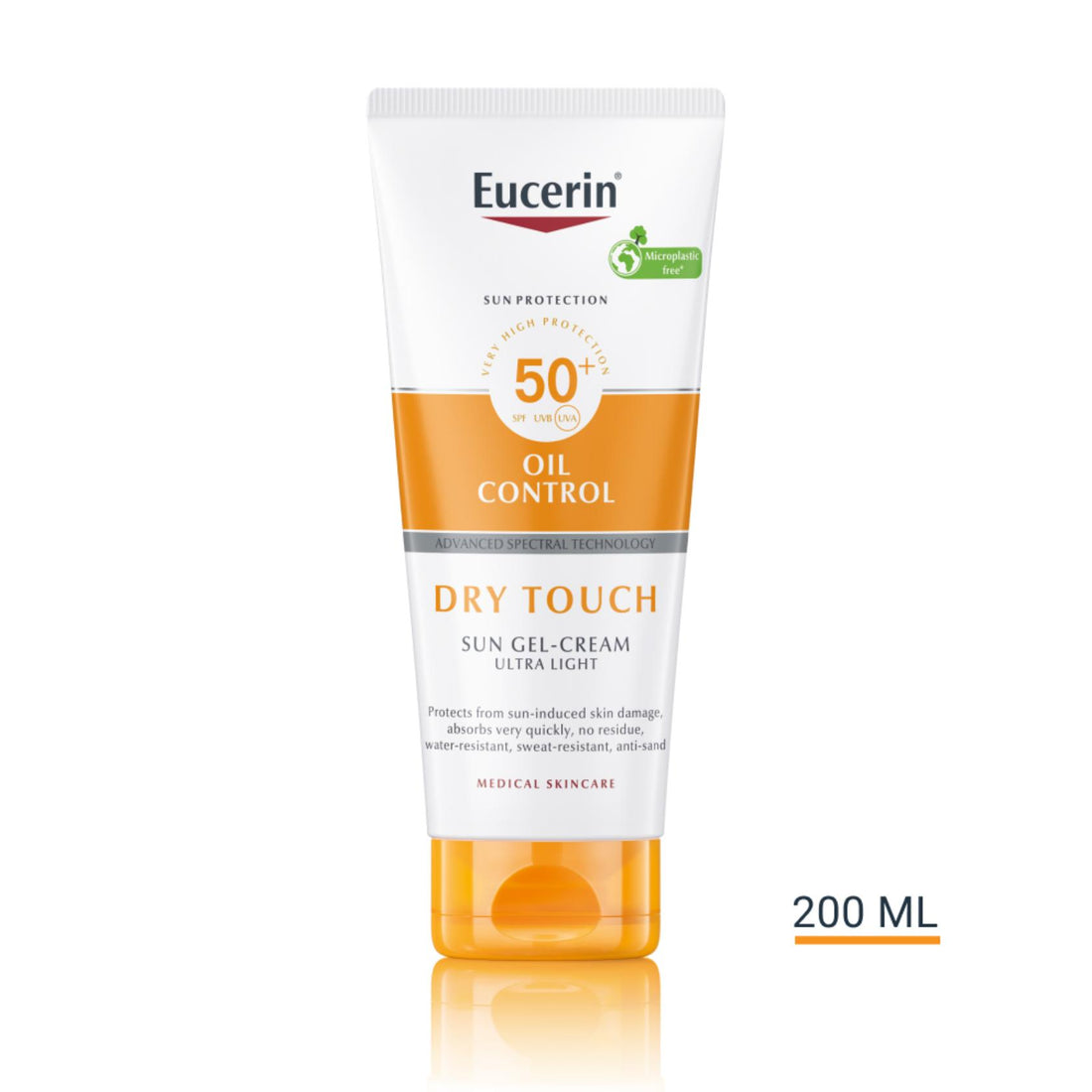 Eucerin Sun Sensitive Protect Gel-Creme Solar Toque Seco SPF50+ 200ml