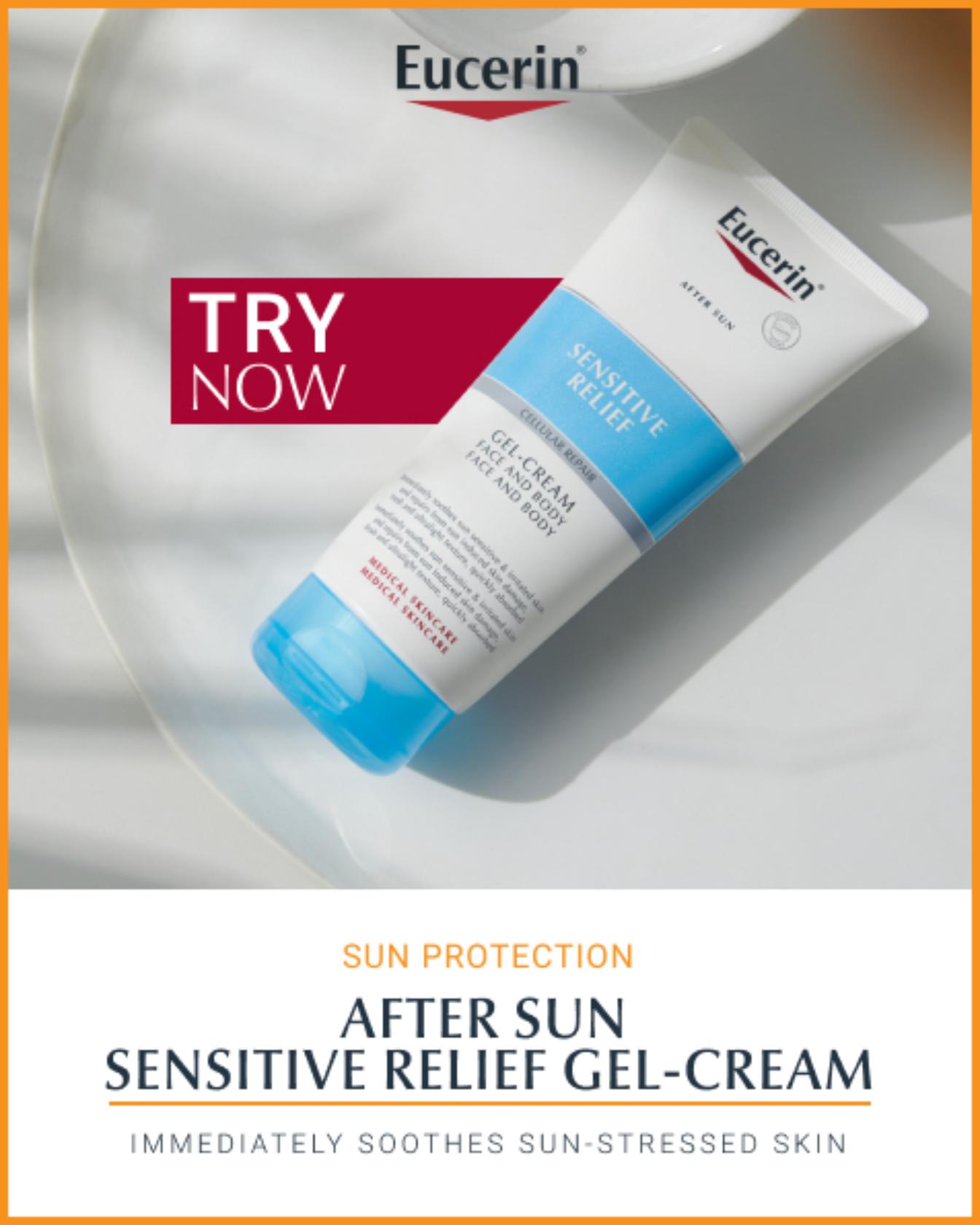 Eucerin Sun Sensitive Relief Gel-Crème Après Soleil Visage &amp;amp; Corps 200 ml