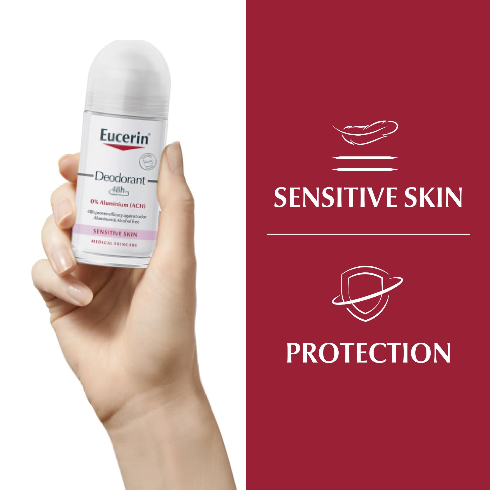Eucerin Deodorant Sensitive Skin 48h 0% Aluminum Roll-On 50ml