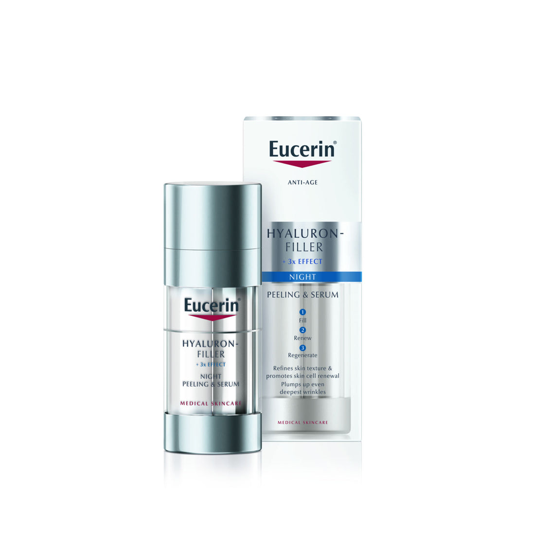 Eucerin Hyaluron-Filler 3x Effect Night Peeling & Serum 30ml (1.01floz)