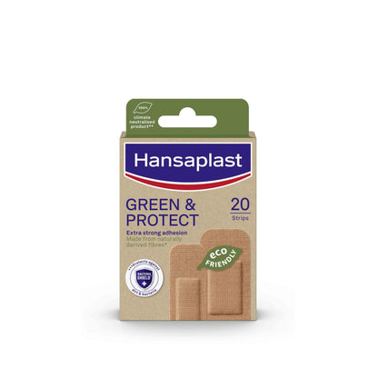 Hansaplast Green &amp; Protect Plasters 1mx6cm x10 (10x1.1ydx2.4in)