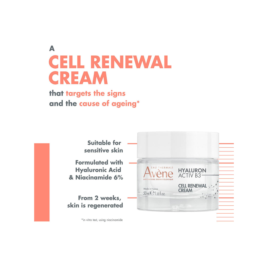 Avène Hyaluron Activ B3 Cell Renewal Cream 50ml (1.6 fl oz)