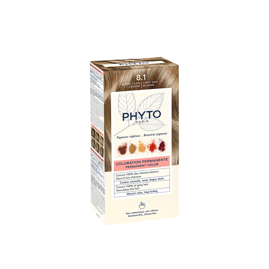 Phytocolor Permanent Color Shade 8.1 Light Ash Blonde