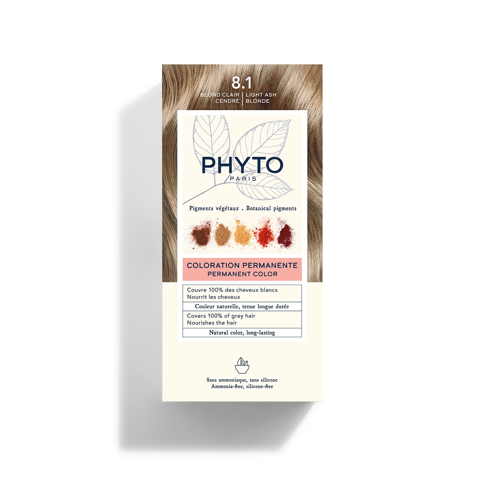 Phytocolor Permanent Color Shade 8.1 Light Ash Blonde