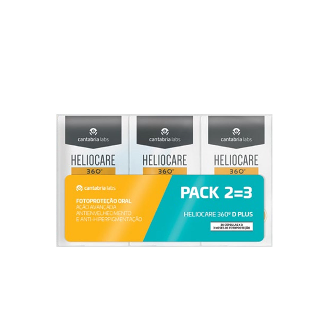 Heliocare Pack 360 D Plus Capsules 3x30 (90 capsules) 2=3