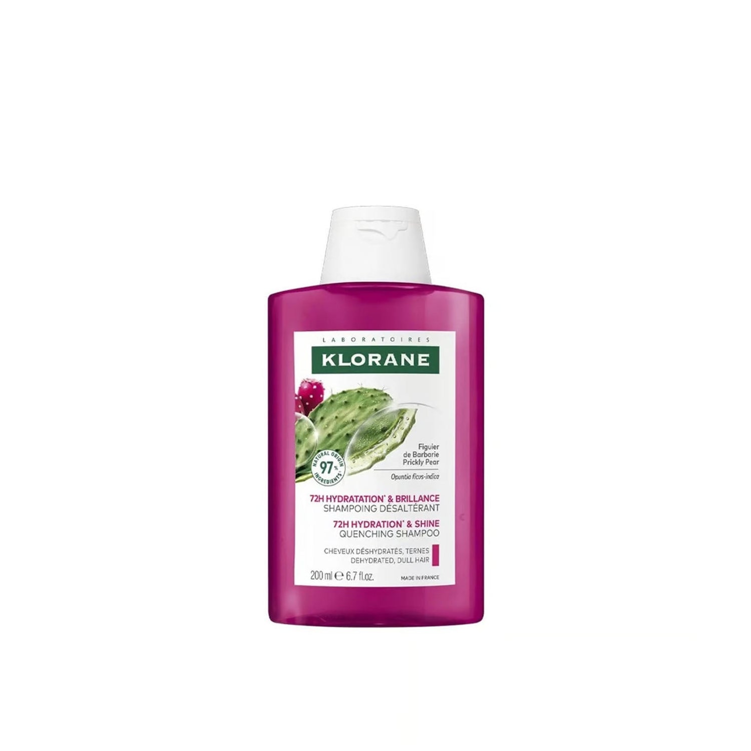 Klorane 72h Hydration &amp; Shine Quenching Shampoo Prickly Pear 200ml (6.7floz)