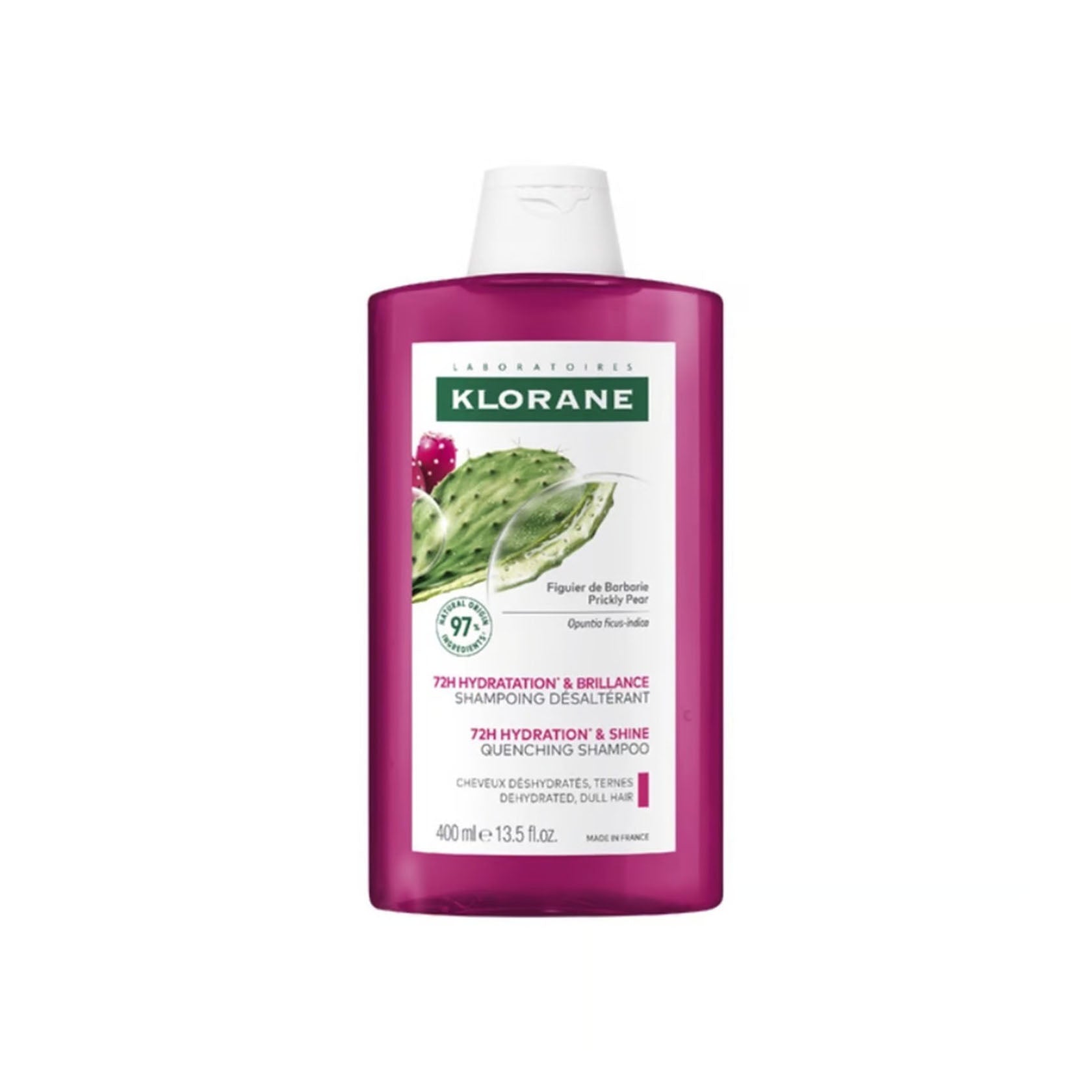 Klorane 72h Hydration &amp; Shine Quenching Shampoo Prickly Pear 400ml (13.5floz)