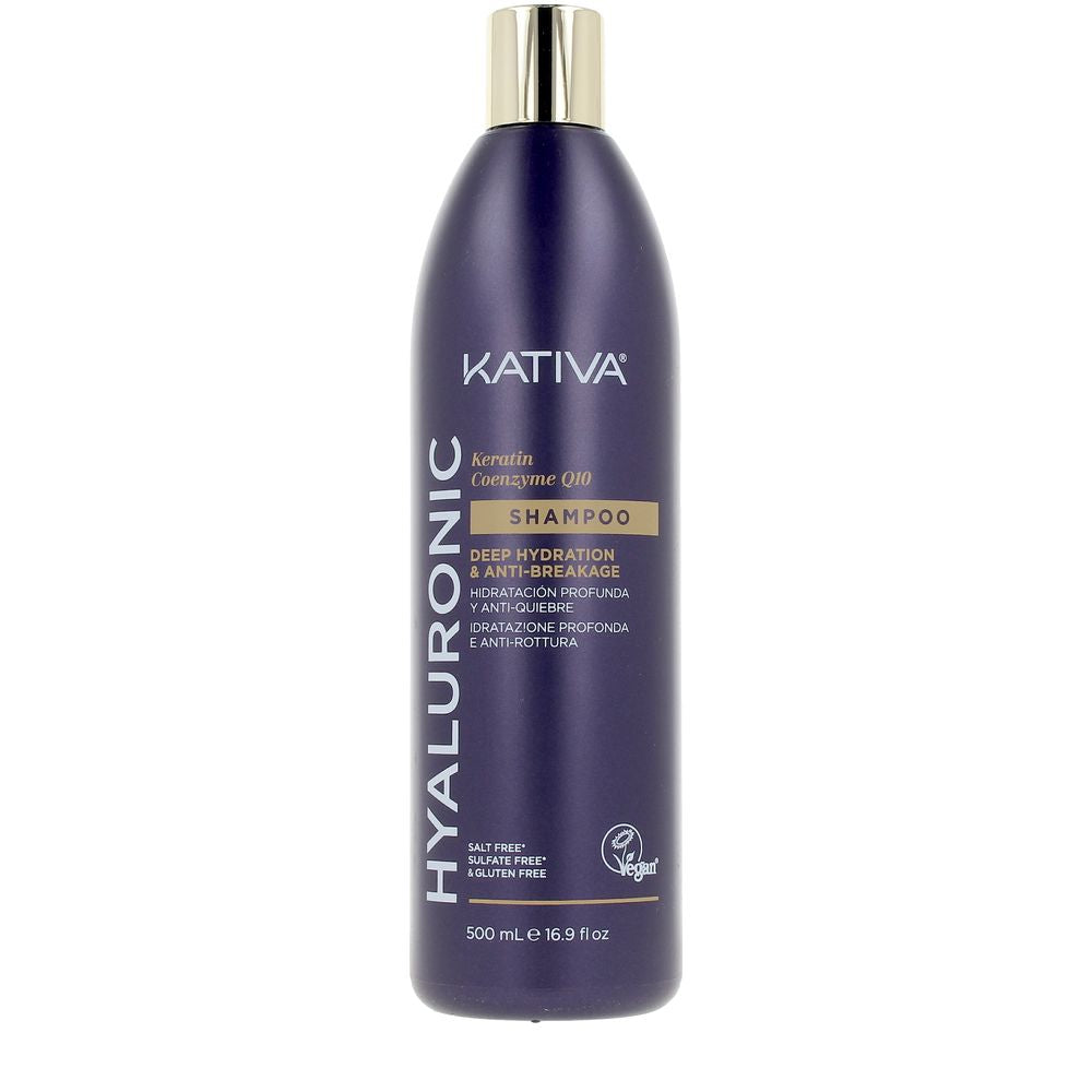 Kativa Champú Hidratación Profunda y Antirotura Hialurónico Keratina Coenzima Q10 500ml