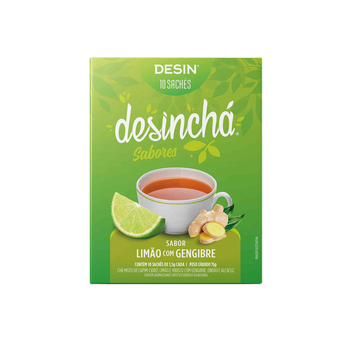 Desinchá Lemon and Ginger Flavor Tea 10 bags