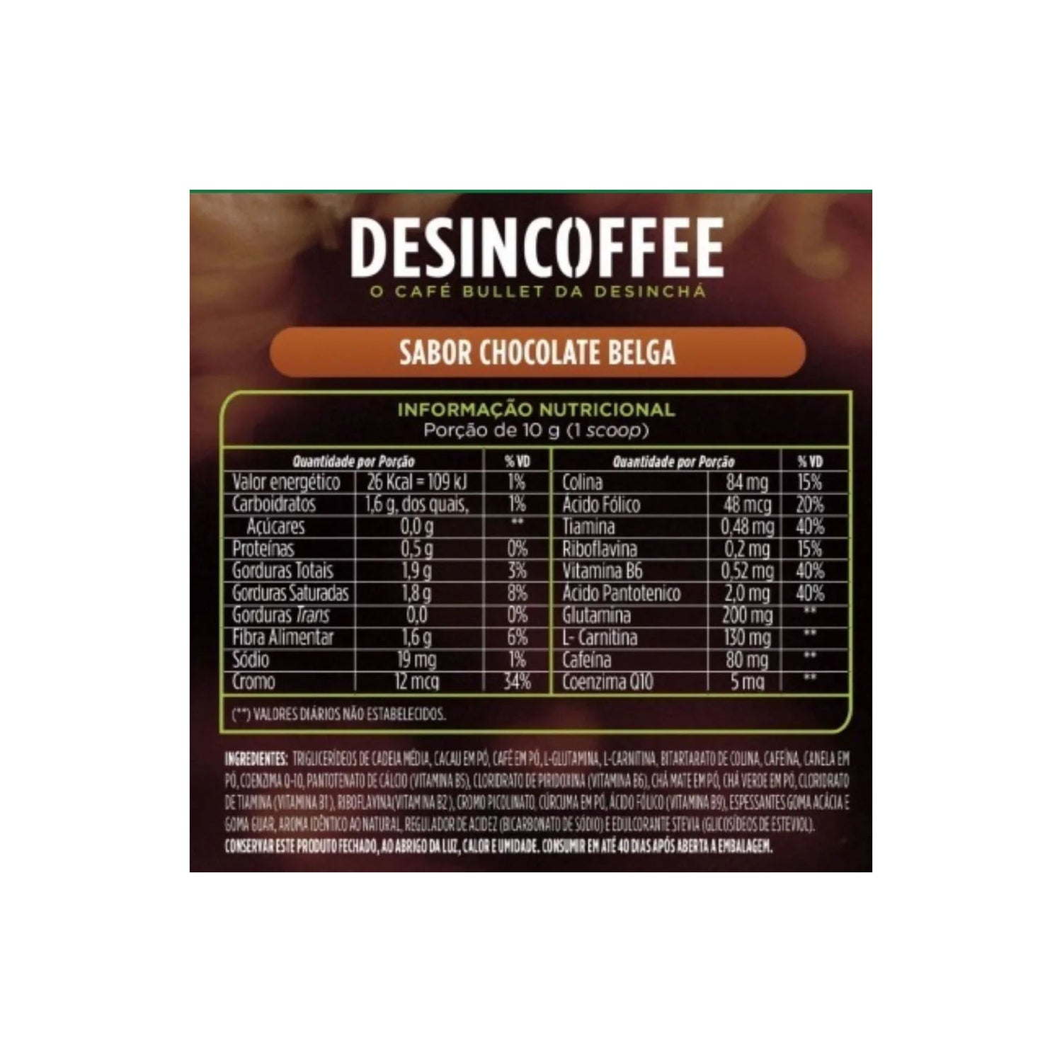 Desincoffee Belgian Chocolate Flavor Coffee 220 gr