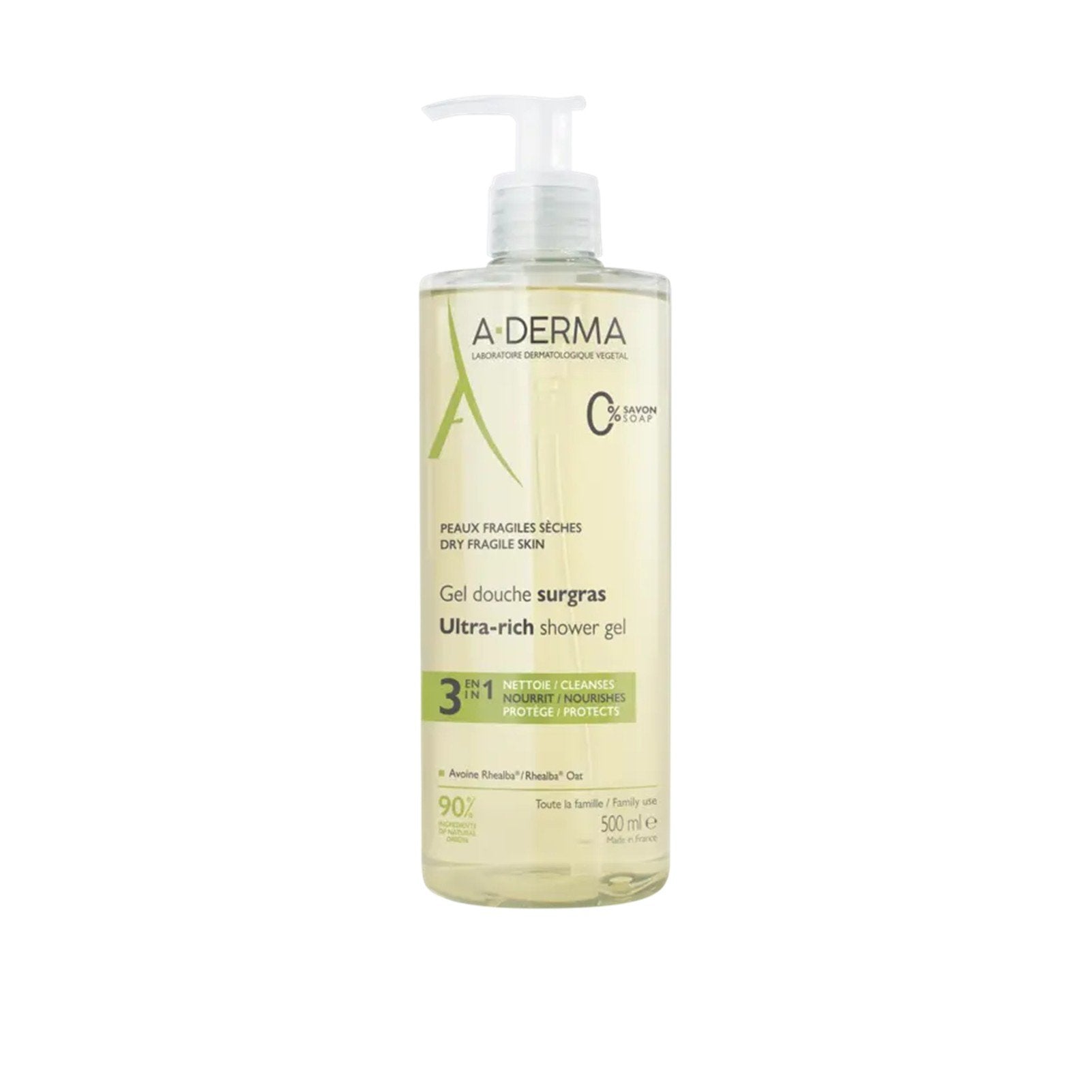 A-Derma Gel de Banho Ultra-Rico 3-em-1 500ml